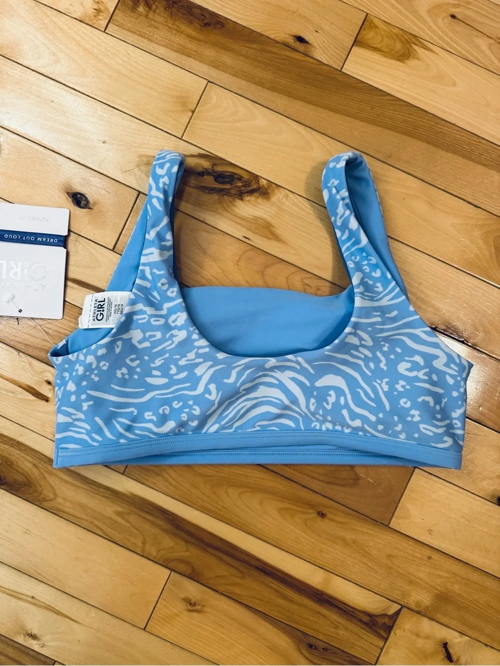 NWT Athleta girl reversible, vitamin sea bikini top size XXL/16